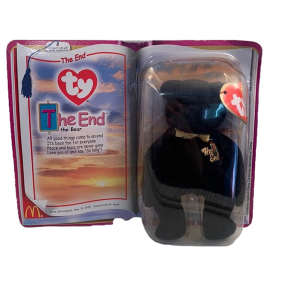 Vintage 2000 The End Teenie Beanie Baby McDonal’s Collectible New in Box - Picture 1 of 11